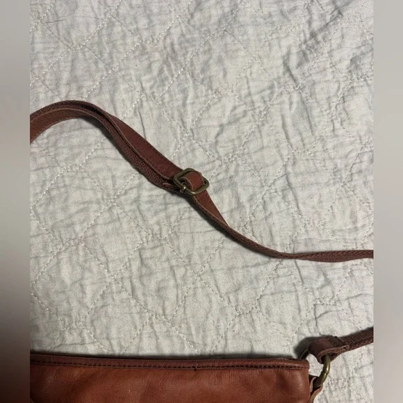 Luck Brand Brown Leather Crossbody Boho Bag with Braided Accent Causal Purse. - Picture 15 of 16